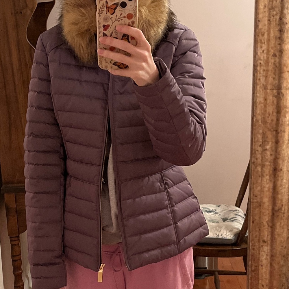NWT Hunter Refined Down Jacket with Faux Fur Collar